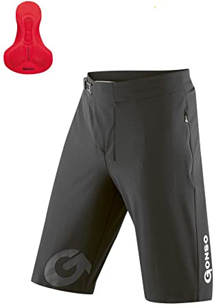 Gonso Herren Shorts Sitivo, Black/fire, XXL, 15302