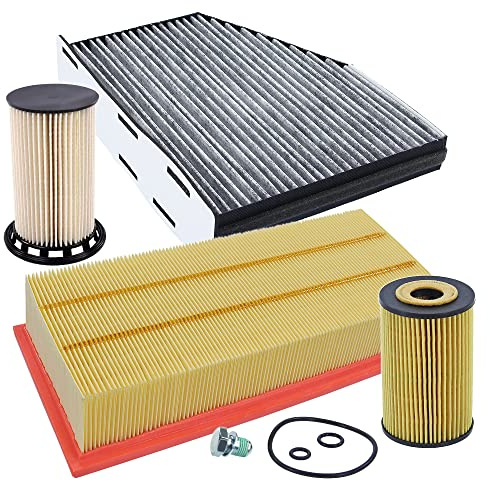 BESTPRICE ATP Inspektionspaket Filterset mit 1x Ölfilter, 1x Luftfilter, 1x | Kompatibel mit: AUDI Q3, SEAT ALHAMBRA, VW CC B7, PASSAT ALLTRACK B7, PASSAT B6, PASSAT B6 Variant, PASSAT B7