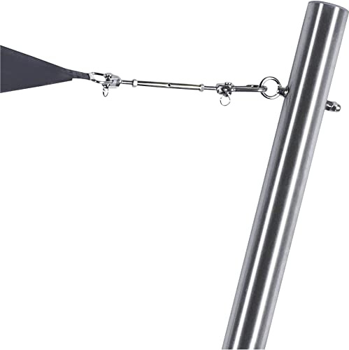 Toldoro® 3,5 m solsegelstång med ögonbultar/ 70 mm väggning rostfri solsegelstång av V2A rostfritt stål/stolpe för solsegl/stabil solstolpe