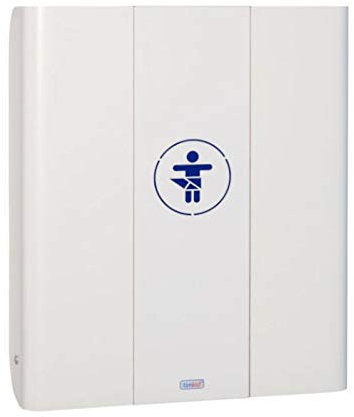 Wandwickeltisch aus Holz in Weiß mit Mittelteil aus Metall KAWAmaxi von Timkid (Weiss/Weiss)