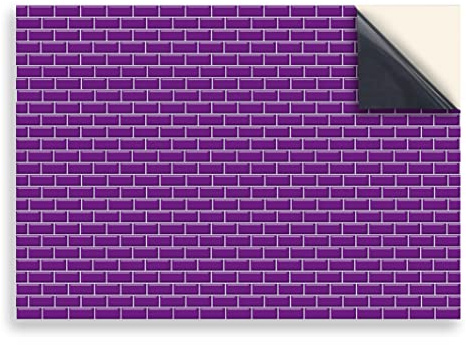 Stick & Go Repositionable Self Adhesive Dolls House Wallpaper 1:12 Scale (1 Sheet) - Purple Metro Tiles - No. 85
