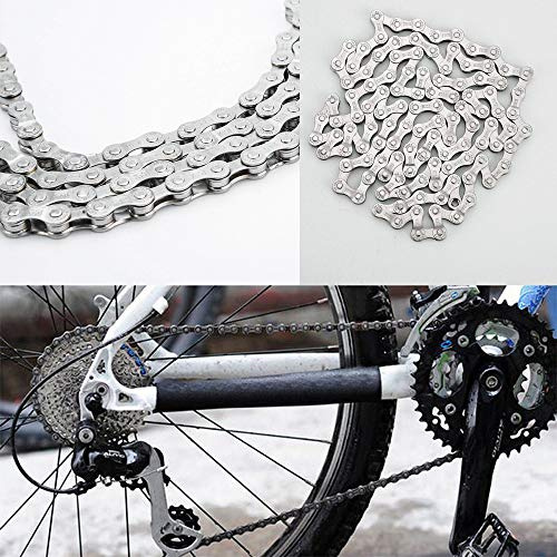 Fahrradkette 116 Glieder Fahrrad Kette Bike Chain 6,7,8 Fach Rennrad Tourenrad Mountainbikes Edelstahl Geschwindigkeitskette für Rennrad Mountainbike