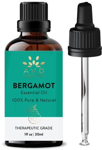 AVD Organics Ätherisches Bergamottenöl für Diffusor | 100% reines und natürliches Bergamottenöl | Für Aromatherapie, Duft, Massage, Haut und Haar | 1 fl. Unze