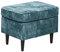 OSKAR Fußhocker gepolstert, Smoke Blue - Vintage Polsterhocker für Sessel, Couch und Sofa - 63 x 43 x 42 cm (B/H/T)