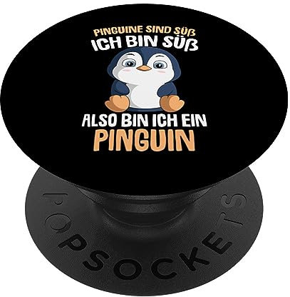 Pinguine sind süß Mädchen Kinder Damen Penguin PopSockets mit austauschbarem PopGrip