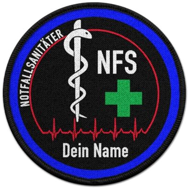 Patch Notfallsanitäter NFS personalisiert mit deinem Namen Aufnäher #40168