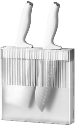 Bloc à Couteaux Universel, Support De Bloc De Couteau Mural Organisateur De Support De Rangement De Couteau De Cuisine Support De Rangement Détachable Porte-couteau Pour Organisateur (blanc)