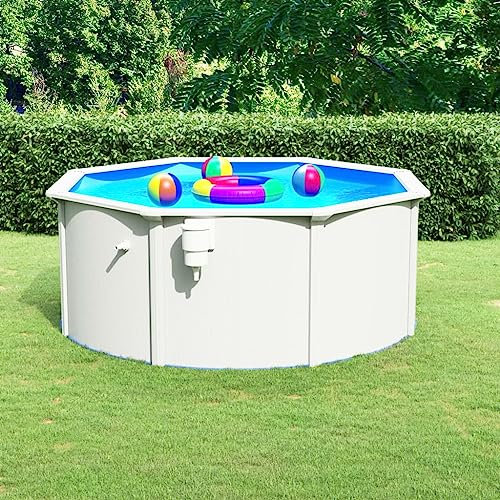 Piscina con Pareti in Acciaio 300x120 cm Bianca Casa e Giardino, Piscine e Spa (83,6KG)