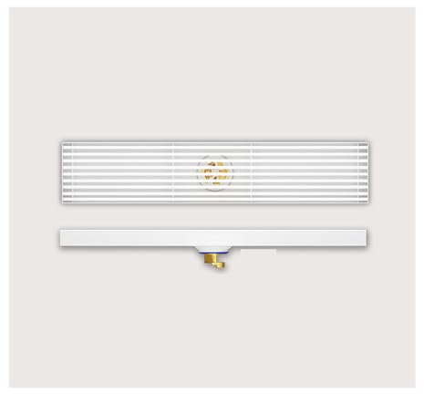 WRJAHCG Siphon Ablaufrinne Mit Ventilkern E Haarsieb,Rechteck Bodenablauf Mit Gitter Panel,Duschrinne Aus Edelstahl,Center Drainage,8 * 50cm