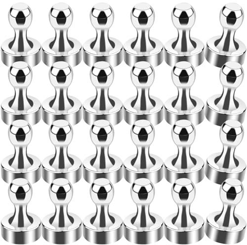 MIN CI 24Stück Kleine Magnete für Magnettafel, Mini Magnete Stark Neodym Magnet Extra Stark Magneten für Whiteboard Kühlschrankmagnete Pinnwand Notenmagnete