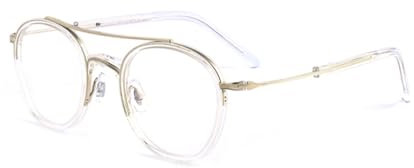 EYEphd Vintage Pure Titanium Progressive Multifocal Anti-Blue Light Readers, HD Aspheric Resin Lenses/Anti-Fatigue Glasses,01,+1.0