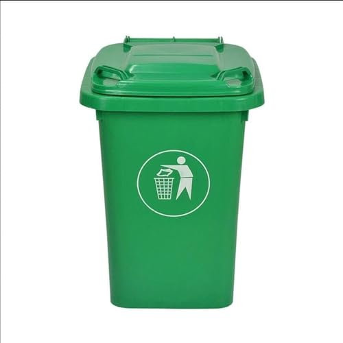 JIESOO Poubelle Extérieure Plastique Poubelles Cuisine Poubelle Extérieure, Pied Industriel avec Couvercle, Poubelle Extérieure Commerciale Plastique For La Santé(100L)
