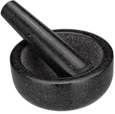 Juego de mortero de mármol y mortero de cocina premium para hierbas, especias, ajo, piedra natural, mortero y mortero para guacamole y pesto para el hogar y molinillo de medicamentos