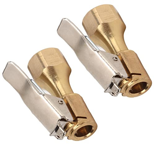 Portabrocas para Neumáticos con Clip, Portabrocas de Aire de Latón para Infladores, Conector Universal de Boquilla para Neumáticos, Punta Recta para Llenado Rápido, Accesorio de