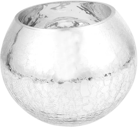 ABOOFAN Glasvase Silber Rund Mit Eleganter Form Für Trockenblumen Und Wohnraumdekoration