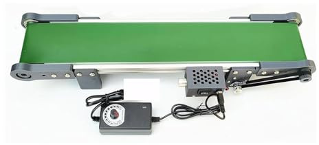 Nastro trasportatore da tavolo elettrico 10x50mm - Velocità regolabile 0-116RPM Piccola corsia di carico Produzione Dispositivo di esperimento di attrito dell'elevatore per una movimentazione