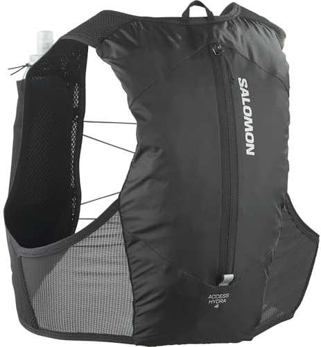 Salomon Hydra Access Vest 4 One Flask, Gilet d’hydratation Minimaliste avec Poches faciles, Confort SensiFit et Flacon Souple de 500 ML Inclus, idéal pour Les Courses sur Sentier ou Route