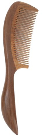 CIYODO Pettine Legno Denti Stretti Antistatico per Donna Compatto e Portatile in Legno Durevole e Resistente Rotture per Acconciature Indoor e Outdoor