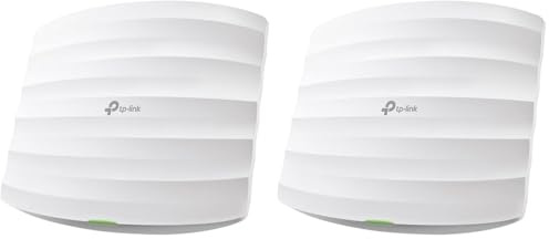 TP-Link EAP245 Dualband WLAN Access Point (Dualband 1750 Mbit/s, 802.3af/at PoE, Omada SDN, zentrales Management, professionelles Mesh WLAN, passend für Wand- und Deckenmontage) weiß (Packung mit 2)