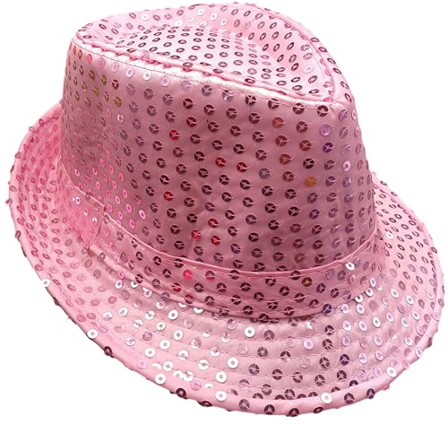 MUNSKT Glitter Jazz Caps, Pailletten für Erwachsene, Hut für Party, Hip Hop für Junggesellenabschied, Abend, Tanzshows, Partys, Mardi Gras und Verkleidungsereignisse