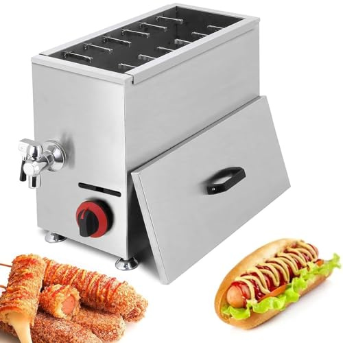 Friggitrice commerciale per cani di mais - Friggitrice a gas per una preparazione efficiente e di snack da ristorante