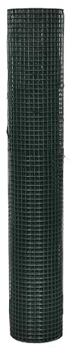 Maschendrahtzaun 25x1 m, verzinkt mit PVC-Beschichtung, grün, ideal für Hühner, Volieren und Geflügelställe, wasserdicht und langlebig