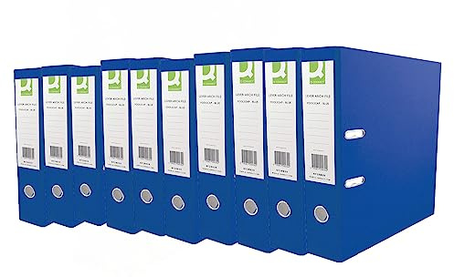 Q-Connect KF20020 Lever Arch File Polypropylene, Blue, 70 mm, A4 (10 Pack)