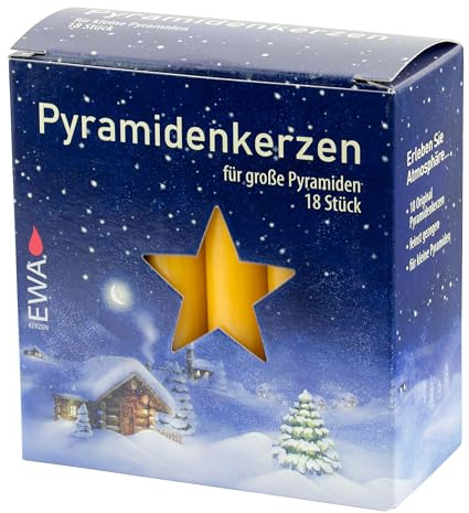 EWA Pyramidenkerzen Natur, 18 St. für gr. Pyramiden