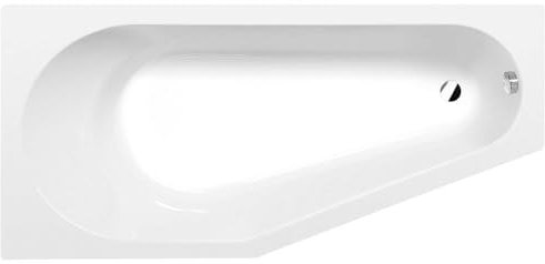 Badewanne 170x80 TIGRA Links - Acryl Trapezwanne Raumsparwanne
