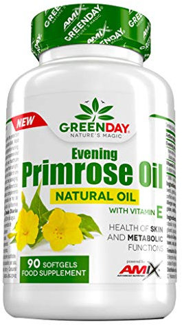 AMIX - Suplemento Alimenticio - Primrose Evening Oil + Vit E en Formato de 90 Cápsulas - Protección de las Células - Mantiene las Funciones Metabólicas
