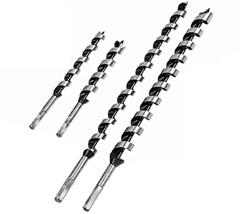 SYDARSYN Mèches de Tarière, Mèche à Bois Hélicoïdal, Foret à Mèche à Bois en Acier au Carbone Spiral Trou Cutter Outil à Bois, Diamètre 25mm, Longueur 230mm