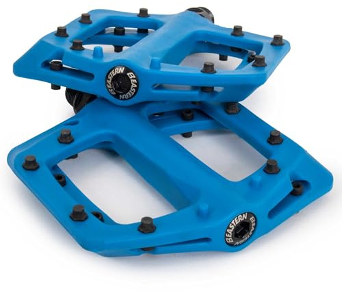 Eastern Nylon Linx Pedale 9/16 - Leichte, Hochgriffige MTB- & BMX-Pedale mit Abnehmbaren Metallpins, Chromoly-Achse für BMX, MTB, Rennrad & Kinderfahrräder