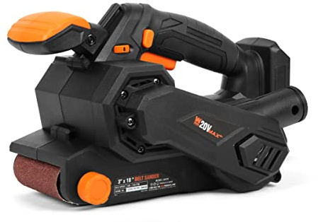 WEN 20418BT 20V Max Cordless Belt Sander, Variable Speed, Handheld and Portable (Tool Only - Battery Not Included)