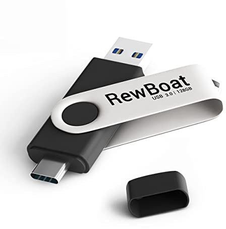 Clé USB de type C 128 Go 2 en 1 OTG USB 3.0 + clé USB C pour stockage externe de téléphone,Clé USB de saut,Transfert de données haute vitesse pour smartphones Android, ordinateurs, tablettes, PC