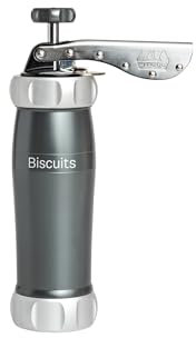 Marcato Biscuits - Machine à Biscuits en poudre grise - Aluminium anodisé - Différentes formes - 25 x 10 x 5 cm - Facile à utiliser