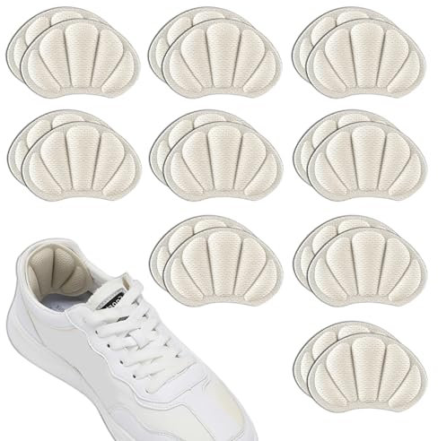 9 Paia Proteggi Tallone,Protezioni per Talloni Scarpe. Salva Tallone per Scarpe.Talloni Autoadesive per Sneaker Troppo Grandi Schiena.Sollievo Dolore,Donne Uomini Cura dei Piedi (Beige)