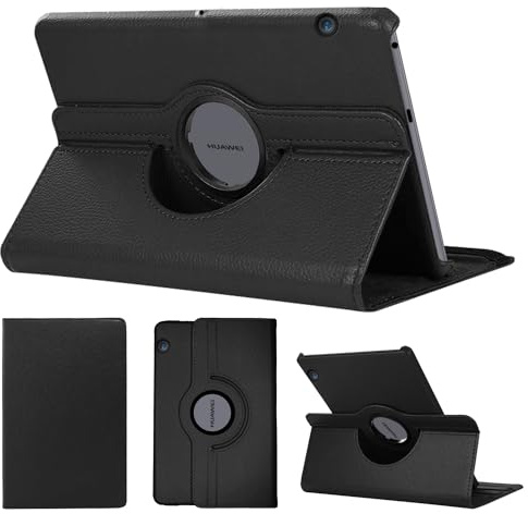 SWEIMEN Giratoria Funda para Huawei MediaPad T5 10 Tableta, Giratoria 360 Grados Cover, Función Soporte Case