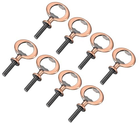 QUARKZMAN Apribottiglie, 8pz 80mm - Apribottiglie, a Vite in Lega di Zinco Kit di Inserti Piatti Filettati per Matrimoni Feste del Vino Fai Da Te Artigianato (Bronzo Rosso)