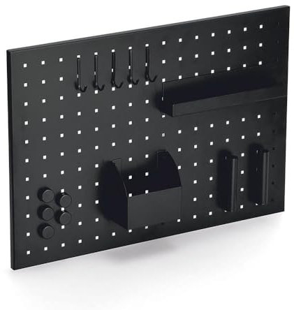 Zeller 11137 Memoboard m. Utensilien, Metall, schwarz, ca. 50 x 35 cm