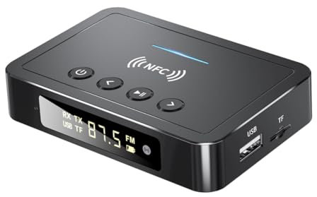 Homoyoyo -Empfänger Autoadapter drahtloser Empfänger Audiosender reciever für Fernsehen Adapter für TV-Audiosystem Adapter für Lautsprecher 2 in 1 Startprogramm Hochfester Feuer-PC