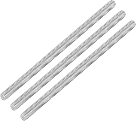 QUARKZMAN 3 Stück Gewindestangen, M6 x 120mm, 304 Edelstahl, Gewindestab mit metrischem Vollgewinde, M6-1 Gewindestift für Möbel- und Maschinenmontage
