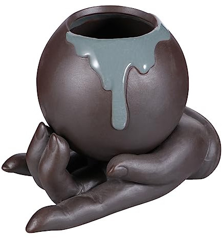 INOOMP 1stück Eleganter Chinesischer Stil Pflanzenübertopf Aus Keramik Hydrokultur Blumentopf Für Desktop-Dekoration Und Pflanzenpflege Vintage Wasserpflanzer Für Blumen Und
