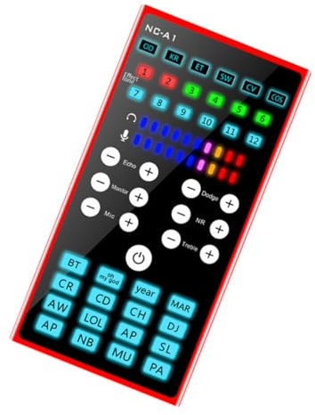 Hoement 1stück Tragbare Voice Changer Soundkarte Für Live-Streaming Und Broadcast Kompatibel Mit Smartphone Und Computer Professioneller Klangmischer Mit Echo Und Geräuschunterdrückung