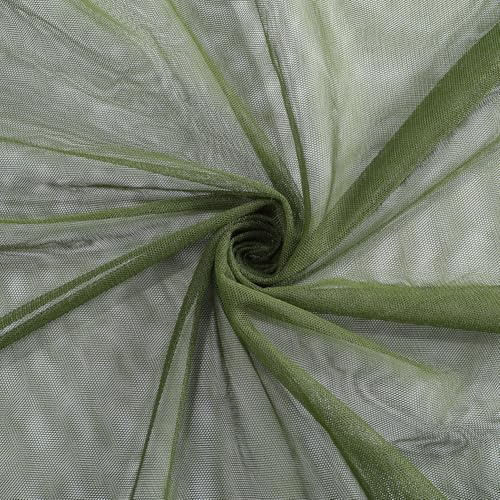 CABODYALS 1.6 m Polyester Netzstoff Dunkelgrün Atmungsaktiver Voile Moskitonetzstoff Weiches Netz Transparenter Tüllstoff Meterweise Zum Nähen Basteln Kleidung Heimdekoration Heimwerkerbedarf
