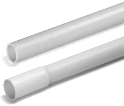 Tubo RK rigido bianco 25 mm per impianti elettrici passaggio cavi 2 metri kit 20 metri 10 pezzi ad innesto rapido