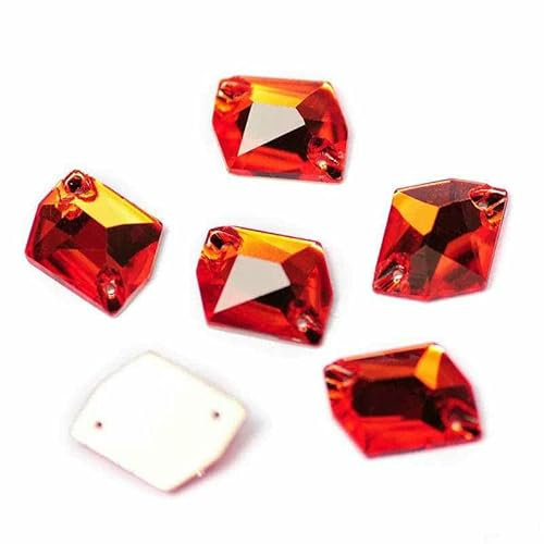 3265 Cosmic Flache Rückseite zum Aufnähen von Kristallsteinen, Glas-Strass, DIY, lose Strasssteine für Kleider, Hyazinthe, 13 x 17 mm, 48 Stück