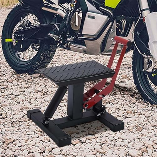 Verstellbarer Motorrad-Hebetisch, robuster Scherenwagenheber aus Stahl für einfache Wartung und Reparatur, tragbarer Hebeständer für Dirt Bikes und Motorräder
