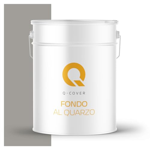Q-COVER Primer al quarzo Grigio | 15 kg | Fondo aggrappante per intonaco, mosaico e Beton Architekt | Interno & Esterno | Alta adesione, superficie ruvida