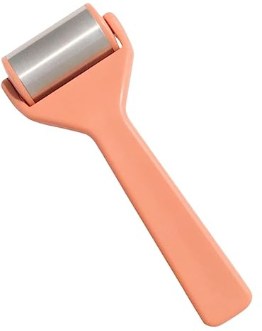 Roller Massaggiatore Inossidabile con Ghiaccio Strumento Antirughe per Massaggio Facciale e Occhi per Spa Arancione