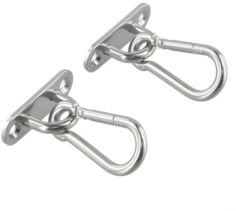 Wall and Ceiling Mount Metal Hook Anchor Hanger for Yoga Swing Suspension Strap Suitable for Indoor Outdoor Use Supports Boxing Gear Gymnastics Rings and Battle Ropes